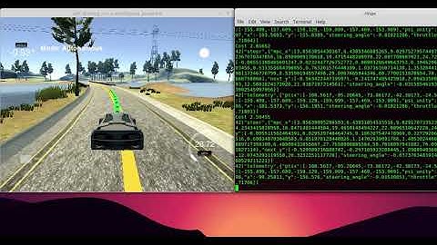 Model Predictive Control in C++ to maneuver a vehicle around the track