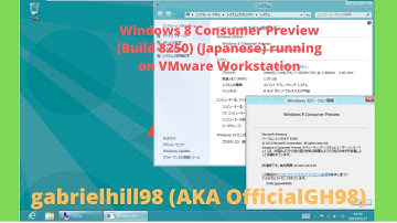 Running Windows 8 Consumer Preview (Build 8250) (Japanese) inside Windows XP (VMware Workstation)