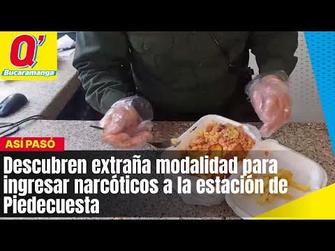 Descubren extraña modalidad para ingresar narcóticos a la estación de Piedecuesta