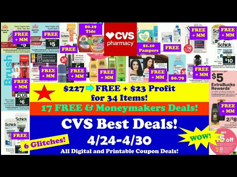 CVS Best Deals 4/24-4/30 Couponing This Week! Glitches! Free & Moneymakers! Digital Deals!