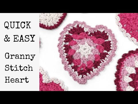 Crochet a Granny Heart - Easy Step-by-Step Tutorial ❤️