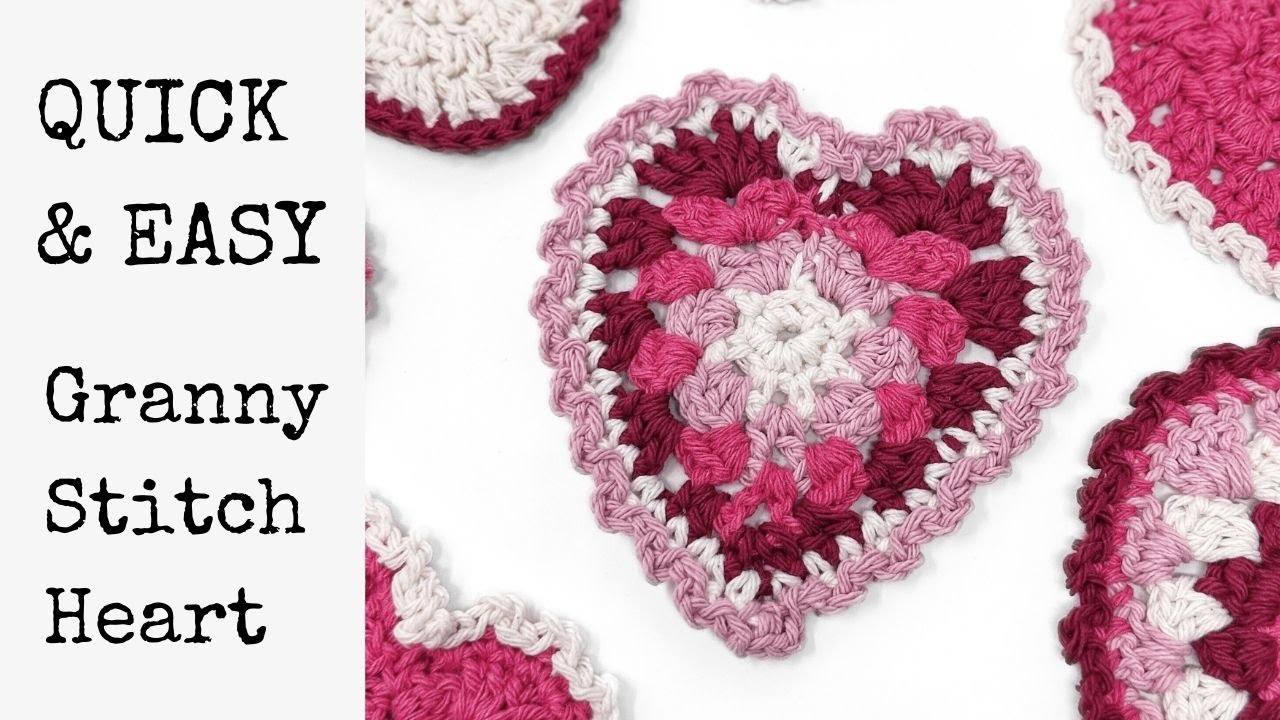 Crochet a Granny Heart - Easy Step-by-Step Tutorial ❤️