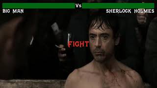 Sherlock Holmes (2009) - Boxing Match Scene | with HEALTHBARS