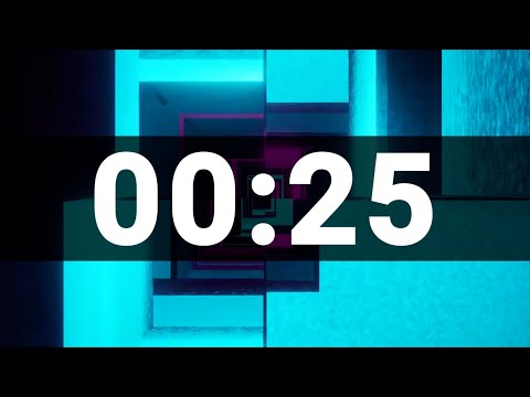 25 Second Timer with Cool Upbeat Music for Kids, Chill Instrumental Countdown