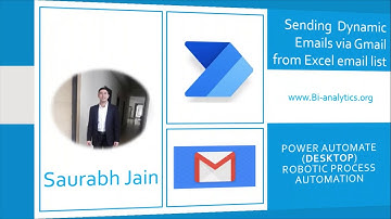 Sending Dynamic Emails via Gmail from Excel email list using Power automate desktop