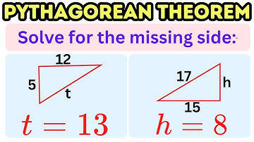 Pythagorean Theorem - Solving for the Missing Side Length of a Right Triangle (whole number answer)