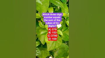 Which three-digit number equals the sum of the cubes of its digits?