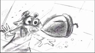 Underwater Acorn - Scrat Scene Ice Age 2 The Meltdown - Storyboard