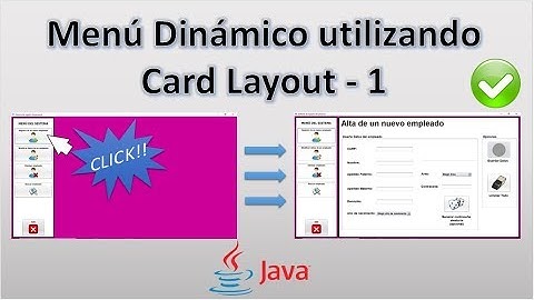 SISTEMA CRUD / Uso de Card Layout (Menú Dinámico) /JAVA / Vídeo (3/24)