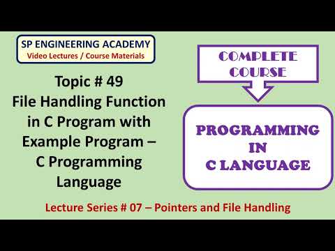 49 File Handling Function in C Program with Example Program   C Programming Language