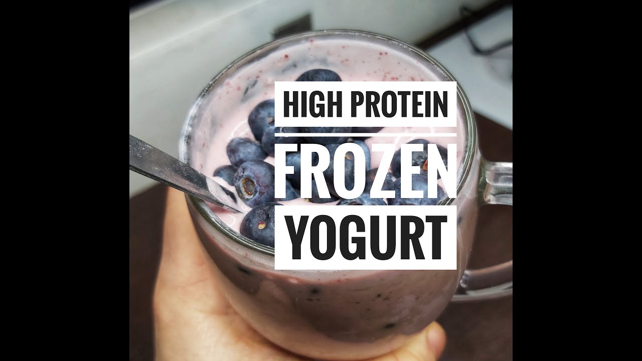 High Protein Frozen Yogurt 4 Ingredients, Thick and Creamy! YouTube