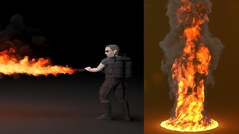 PhoenixFD Fire Tornado and Flamethrower test -RND