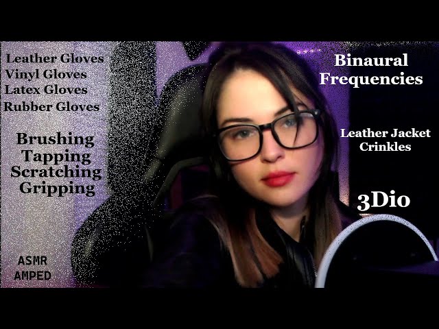 ASMR [Binaural Pampering] 3Dio | Leather Crinkles | Leather Gloves | Tapping | Scratching | Brushing