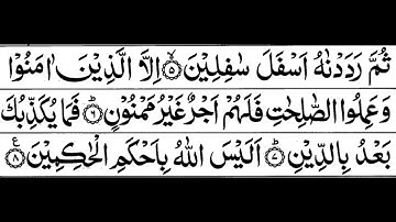 Surah At Teen | 95 | Sheikh Saud Al Shuraim - سورة التين | الشيخ سعود الشريم