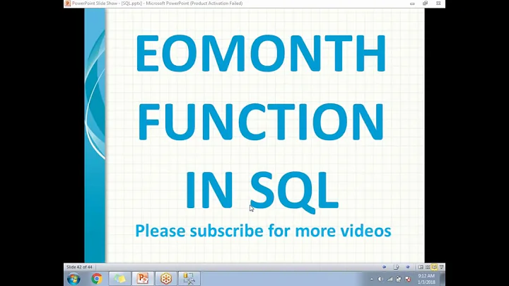 EOMONTH Function in SQL