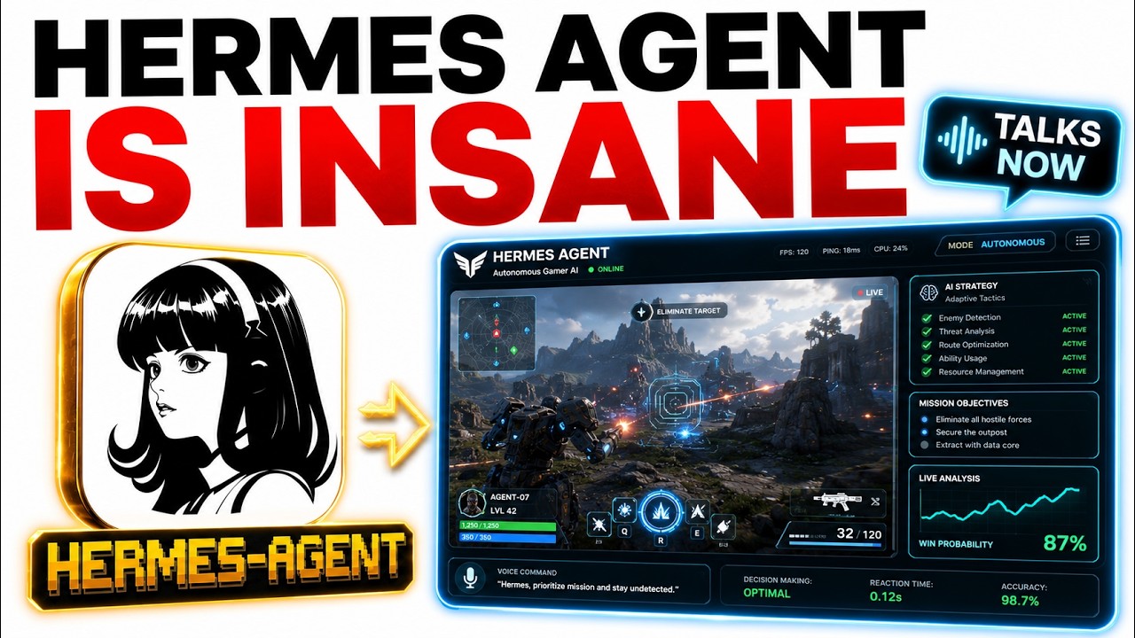 Hermes: New AI Video Game Agent is WILD!