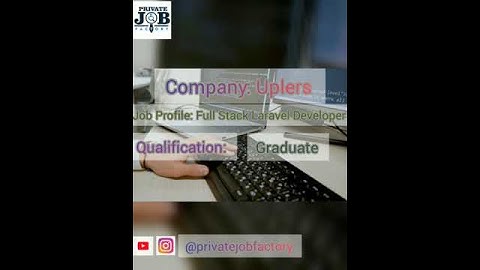 Requirement Of Full Stack Laravel Developer. #Developer #Shorts #privatejobfactory