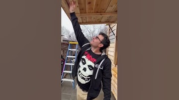 GAS STRUTS ON SHED DOOR #carpentry #shorts #shed