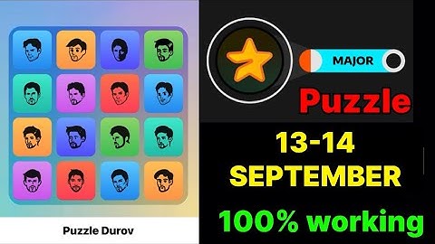 13 & 14 September Major puzzle durov Solved Today | Major Daily combo card September | Major Puzzle