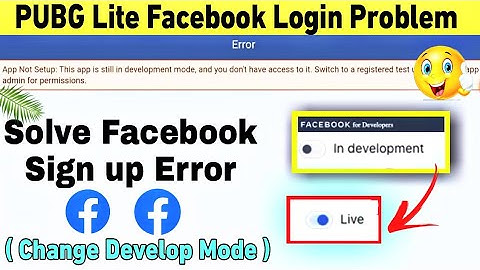 Pubg Mobile Lite Facebook Login App Not Setup Still In Development Mode Problem Solution ! Pubg Lite