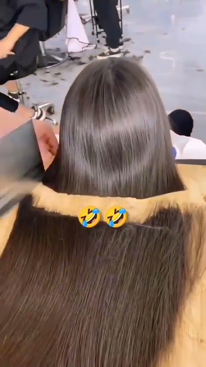 Chopping Hair with a Knife! Bizzare haircut | Epic Fail | Ew #funny #viral #shorts #hair #popular