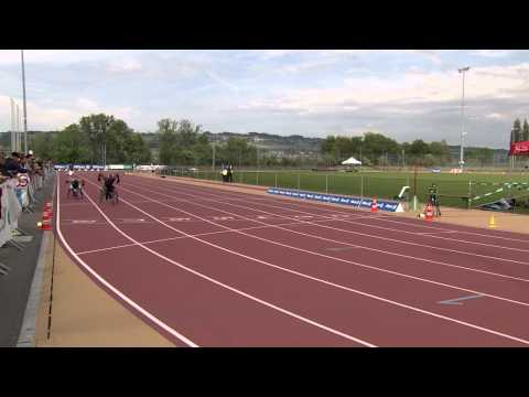 Hannah Cockroft wins the 100m T34/51 in Nottwil