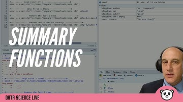Data Science Live - Summary Functions in R