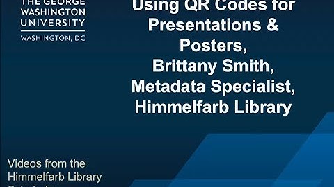 Using QR Codes for Presentations