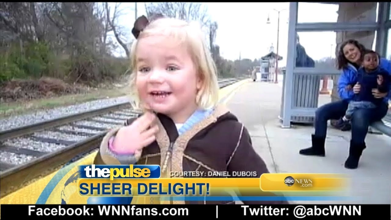 Young Girl Celebrates Birthday With First Train Ride