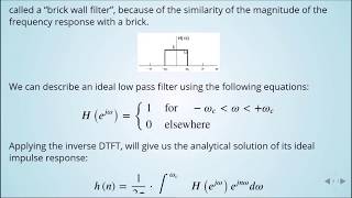 Multirate Signal Processing: 04 Filters  - 02 Ideal Low Pass Filter