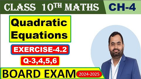 Class 10th Chapter 4 Quadratic Equations Ex 4.2 Q3 and Q6 New Book PSEB CBSE 2023-2024