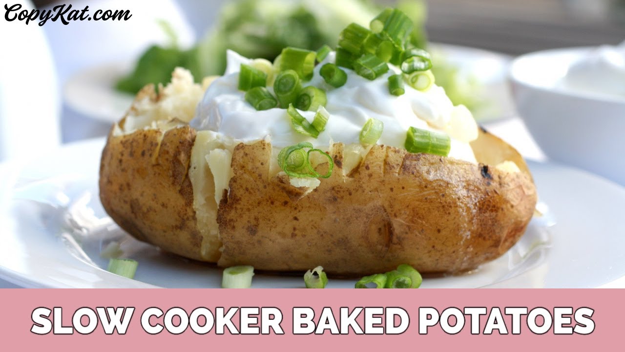 How to Make Baked Potatoes In your Slow Cooker - YouTube
