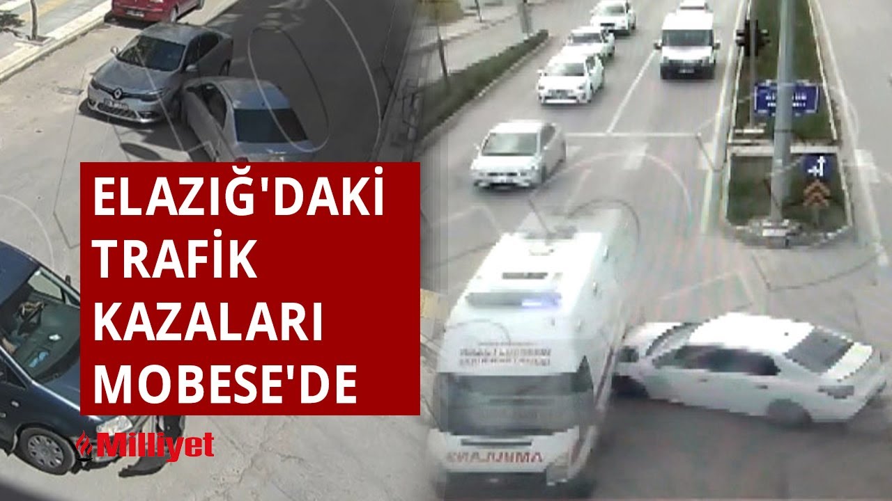Elazığ'daki trafik kazaları MOBESE'de