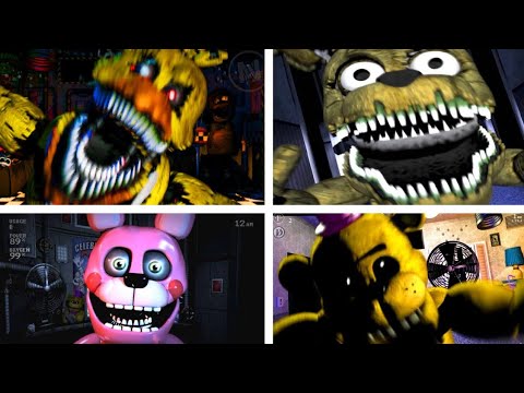 TODOS OS NOVOS ANIMATRONICS DO FNAF 9 NA ULTIMATE CUSTOM NIGHT! 