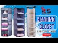 hanging closet organiser 6 layer foldable storage rack