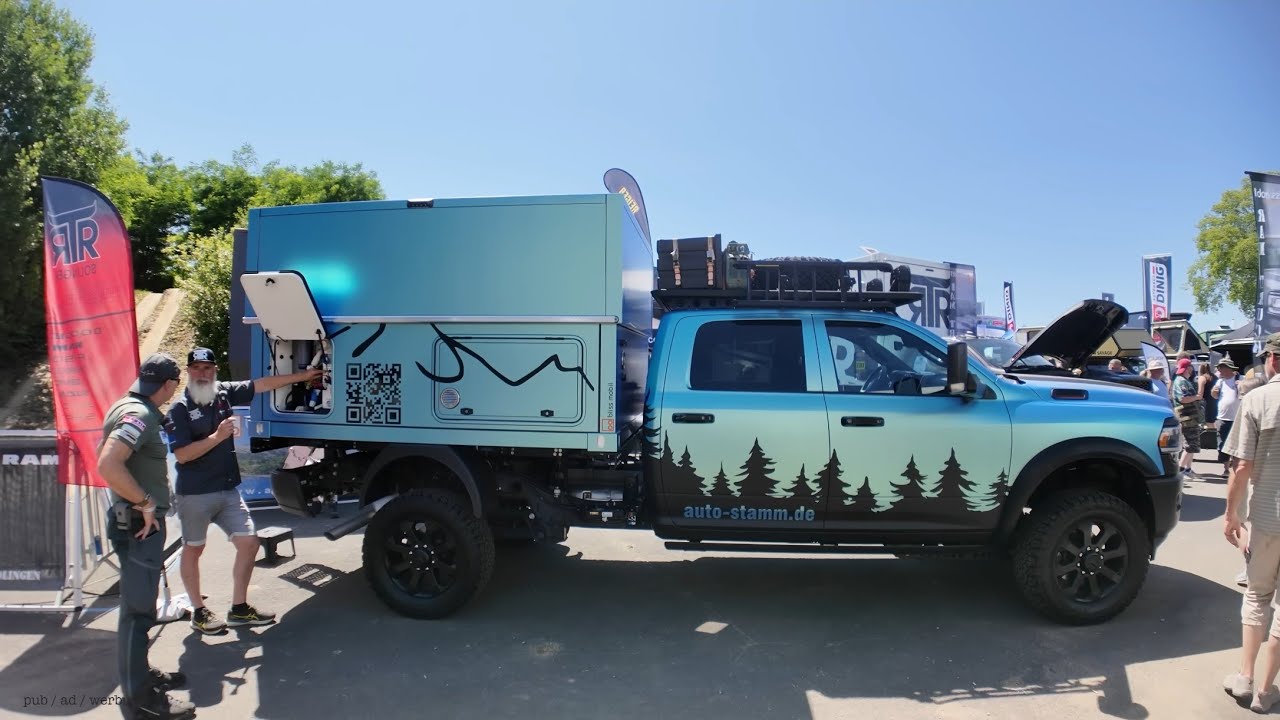 4x4 MINI WOHNMOBIL mit MEGA SLIDEOUT für Deutschland RTR Ram 3500 Turbodiesel mit Bliss Mobil Kabine