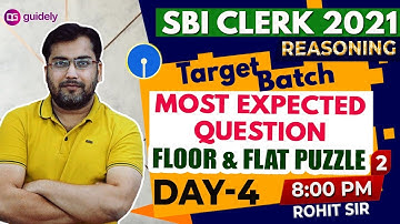 SBI Clerk 2021Pre | Floor & Flat Puzzle Day-4 | By Rohit Sir Guidely
