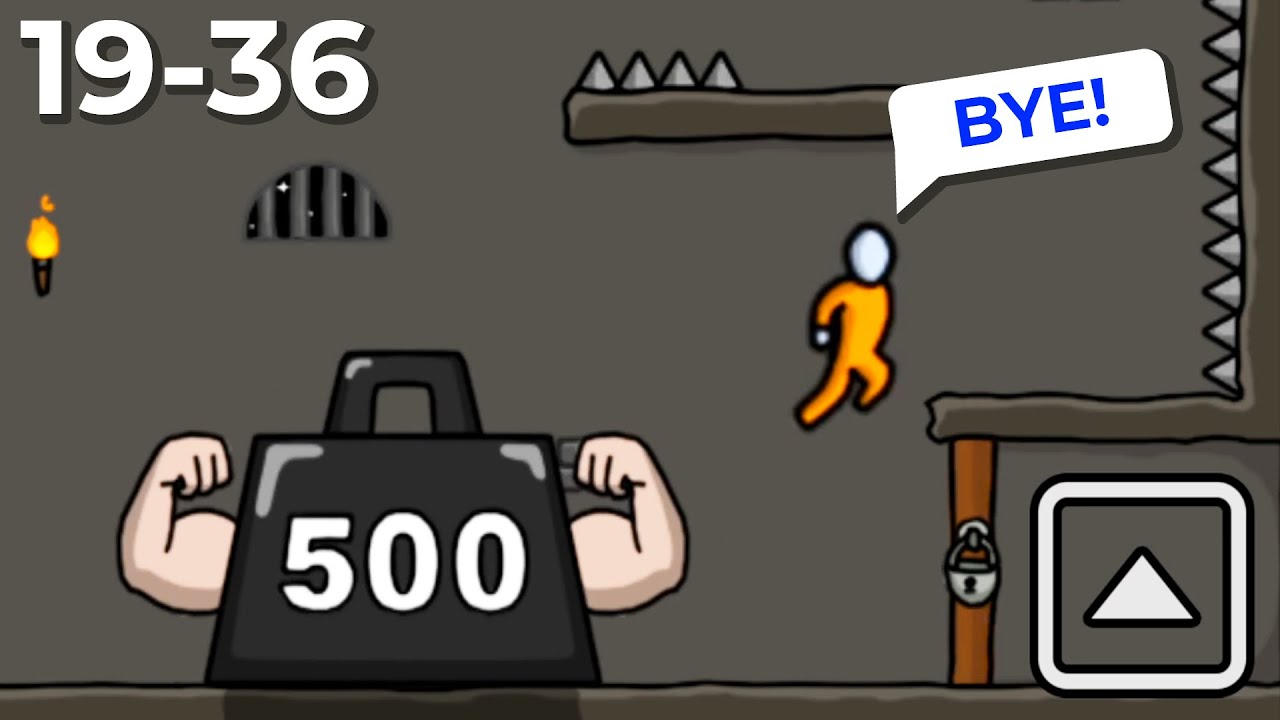 One Level 3 Stickman Jailbreak Gameplay Walkthrough 19-36 Levels (Android, IOS)