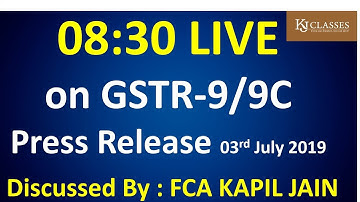 GSTR-9, QUESTIONS AND ANSWER LIVE ON YOU TUBE. KINDLY JOIN FOR YOUR QUESTIONS.