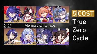 5 Cost True Zero Cycle Memory of Chaos 2.2 | E0S1 Acheron & E0S0 Ratio/Robin/Sparkle