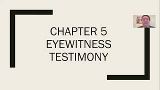 Celebrity Psy 350 Chapter 5 - Eyewitness Wealth