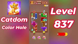 Catdom Color Hole Level 837 Walkthrough [NEW UPDATE] 🐱🟣 | Relaxing Color Puzzle Game | Go Answer