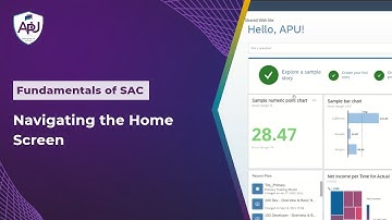 Navigating the Home Screen in SAP Analytics Cloud