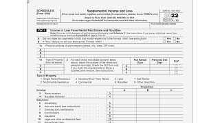 Form 1040 Schedule E Overview