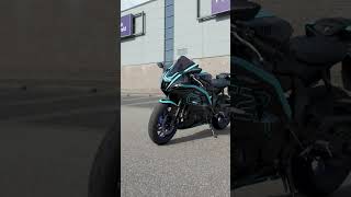 WARNING ⚠️ Yamaha R7 Tron Build Unlocked 🔥 Gloss Black + Electric Blue Fairings (2021–2023)
