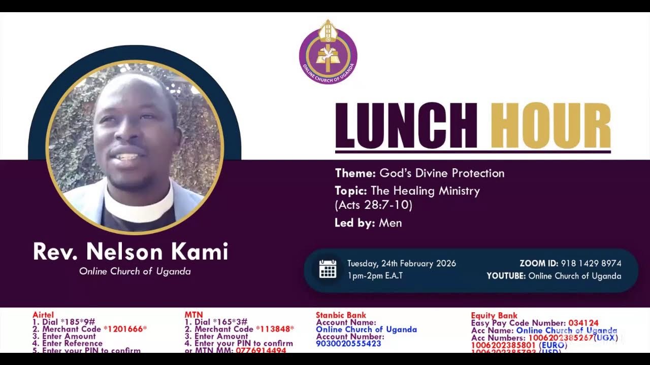 Lunch Hour|24/2/2026|The Healing Ministry(Acts 28:7-10)|Rev. Nelson Kami