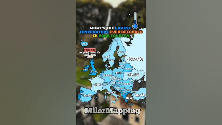 What's the lowest temperature ever recorded in your country? #map #europe #mapping