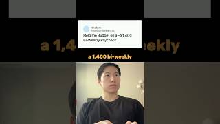 Budgeting 1,400 biweekly paycheck