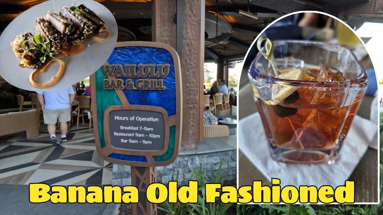 Banana Old Fashioned at Wailulu Bar & Grill at Disney's Polynesian Villas & Bungalows