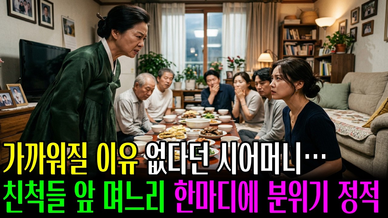 “우린 애초에 가까워질 이유가 없다”던 시어머니… 친척들 보는 자리에서 며느리가 던진 말 한마디에, 그 집안의 질서가 흔들렸습니다ㅣ노후사연ㅣ오디오북ㅣ사이다사연ㅣ사연라디오